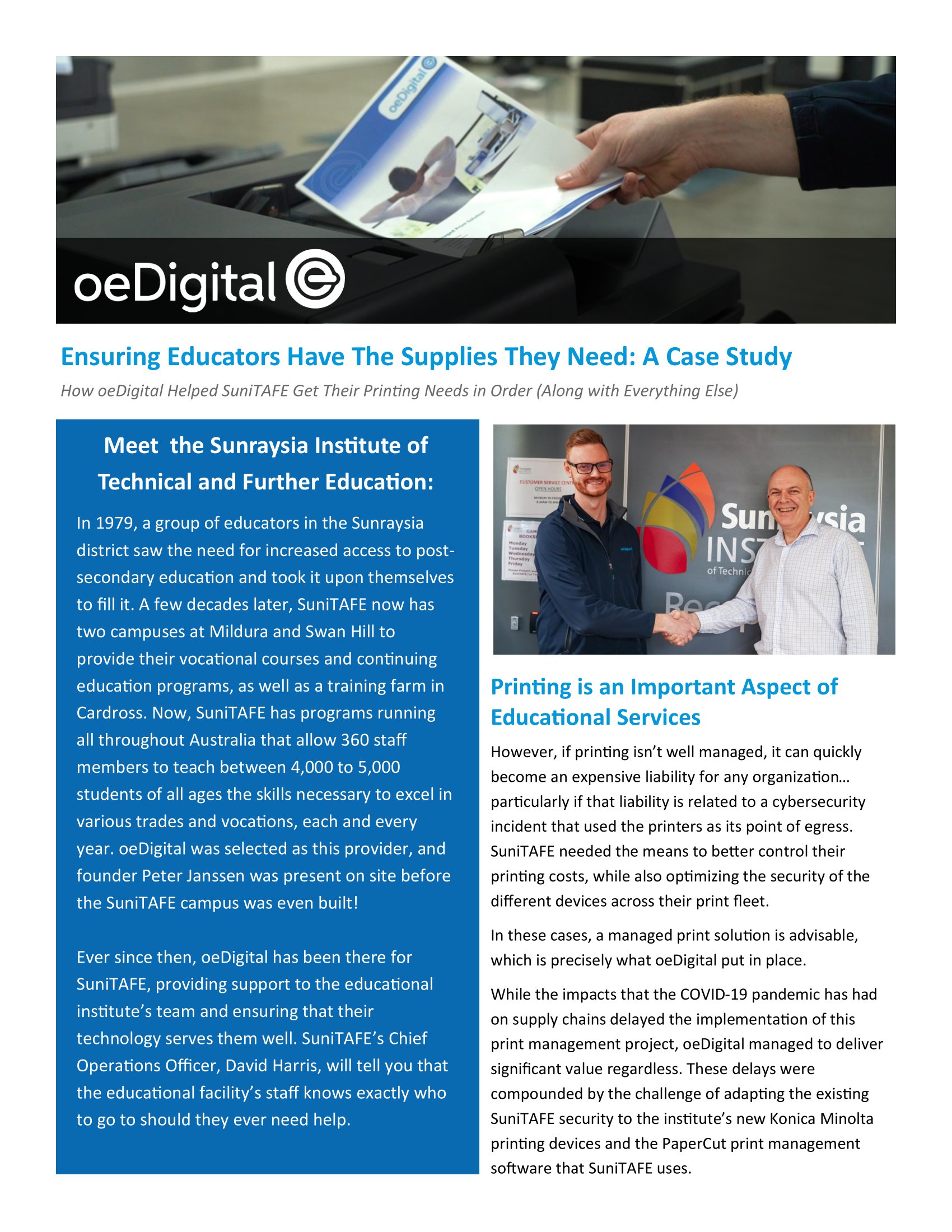 SuniTAFE Case Study